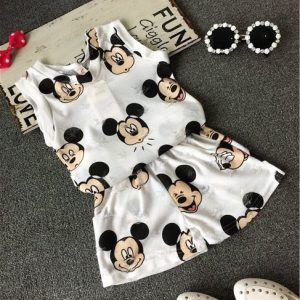 52-29-Mickey Mouse T-shirt Shorts 2Pcs