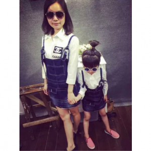 52-45-Jeans Strap Skirt 1 pcs- Kids