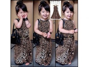 54-2-Leopard Halter Dress With Belt