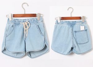 88-186-Loose denim shorts