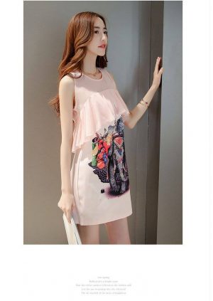 89-194-Chiffon Ruffled Dress