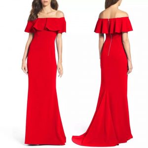 88-269-Long Red Dress