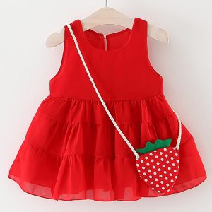 20-105-Red dress strawberry bag