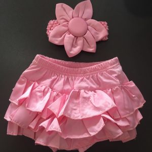 20-56-Cute PP Pants & Headband 2 Pcs - Pink