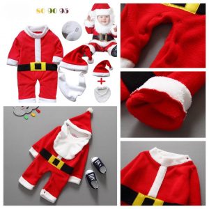 25-44-Bellne Christmas Romper with cap