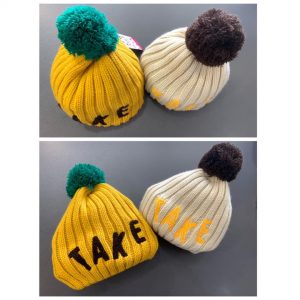 77-130-TAKE wool cap-yellow