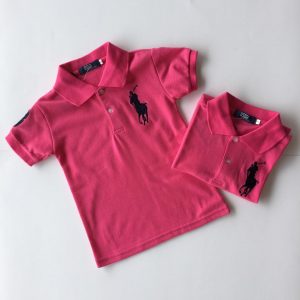 56-142-Collar Polo T-Shirt-Pink