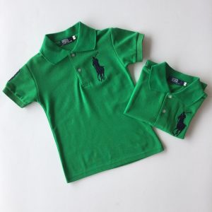 56-143-Collar Polo T-Shirt-Green